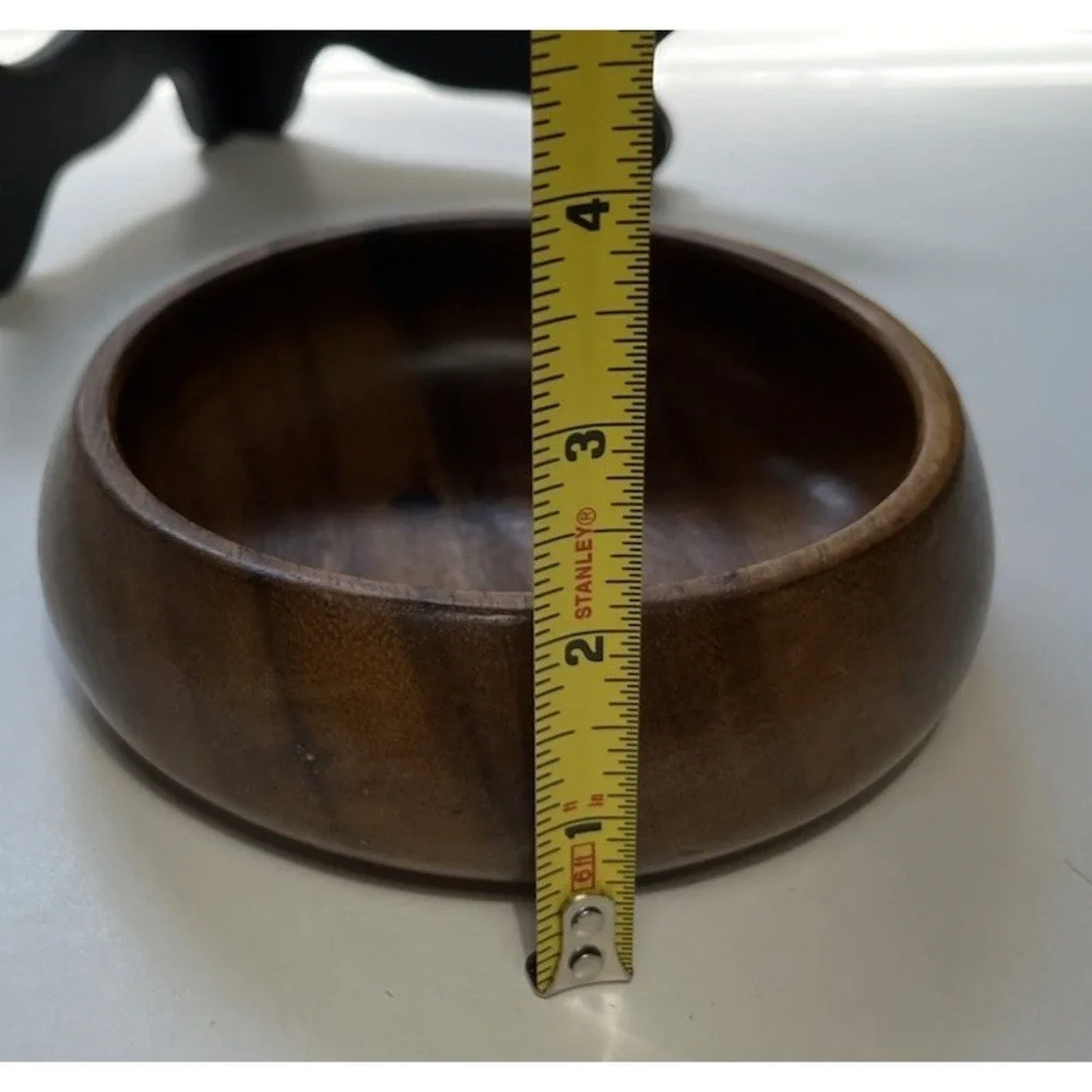 Monkey Pod Wood Salad Bowl  1970s